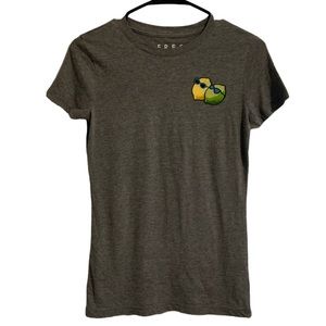 Free State Lemon Lime Size S Gray Tee